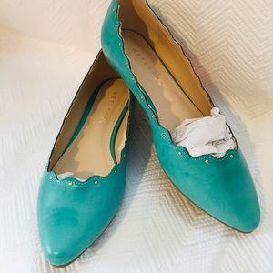 ✨Metaphor Gold studded Mint green flats ✨